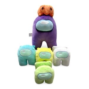 Among Us Purple Pumpkin Crewmate Plush Toy + 4 Minis